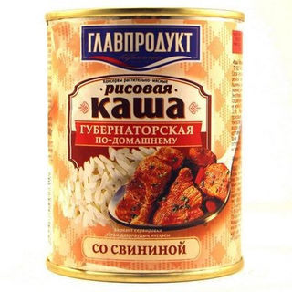 Каша Главпродукт Губернаторская по-домашнему рисовая с свининой 340г